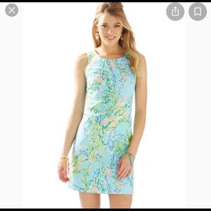 Lilly Pulitzer Blue and Green Floral Dress
